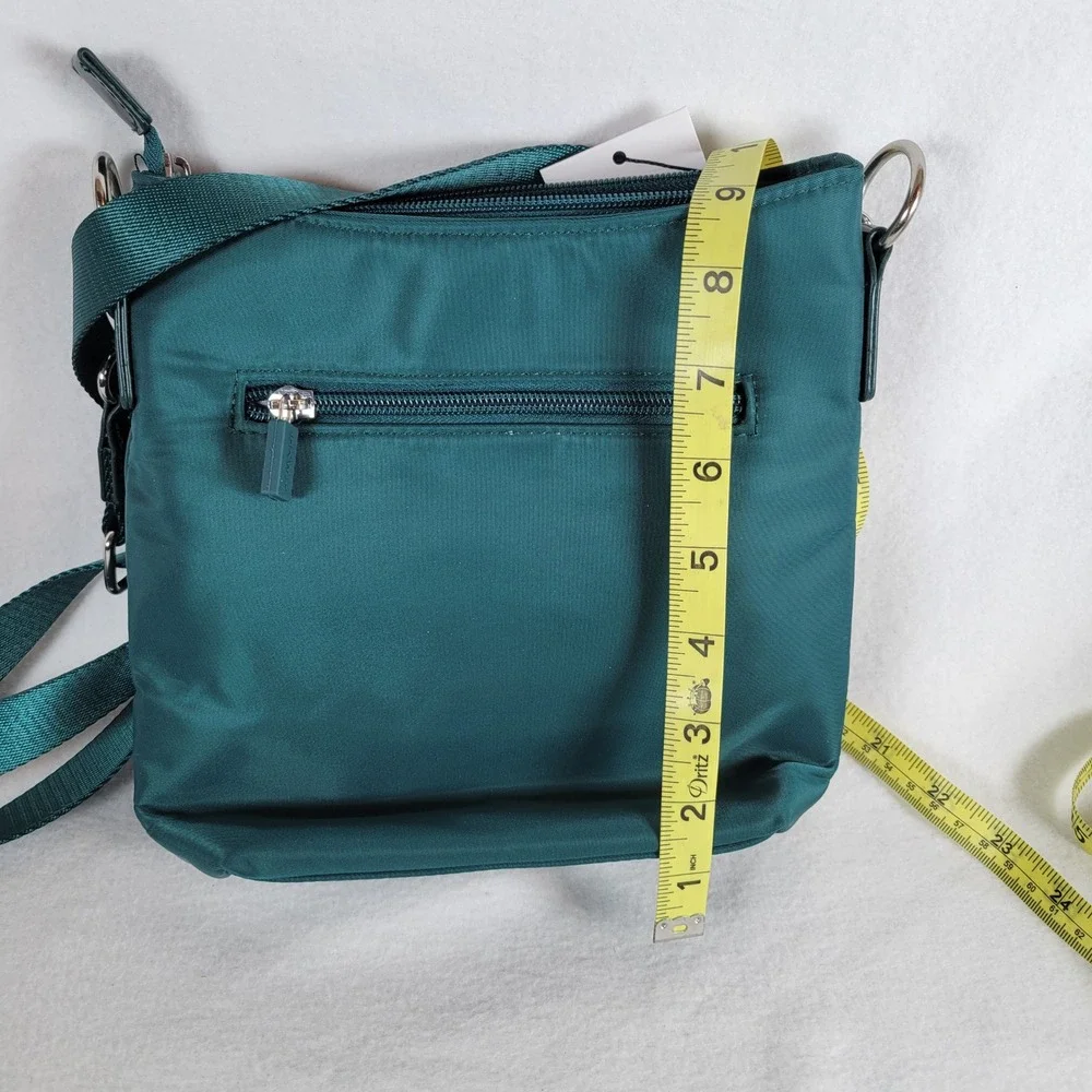 IHKWIP Womens Crossbody Buckle Up Travel Nylon Bag Medium Teal Green Outdoor